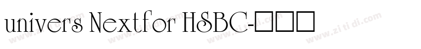 univers Nextfor HSBC字体转换